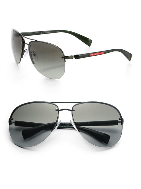 prada sunglasses aviators|prada aviator sunglasses men's.